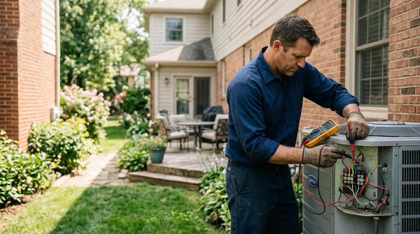 HVAC technician working near Elkhart Lake, WI